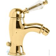 Смеситель CEZARES VINTAGE-BSM1-03/24-Sw для биде, донный клапан, золото 24кар/ручка Swarovski