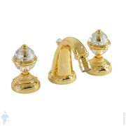 Смеситель для биде Migliore CRISTALIA на 3 отверстия, золото/ручки Swarovski ML.CRS-3725.DO