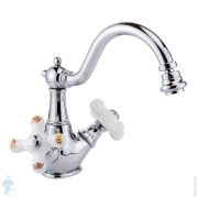 Смеситель для биде Migliore PROVANCE с донным клапаном click-clack, белый/хром ML.PRO-8844.CR