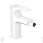 Смеситель Hansgrohe Metropol 32520700 для биде, сливной клапан, белый матовый