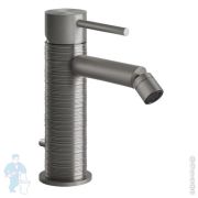 Смеситель Gessi 316 Trame 54307.239 для биде, однозахватный, с донным клапаном, сталь брашированная