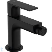 Смеситель для биде Hansgrohe Rebris E 72211670 со сливным гарнитуром, однозахватный, матовый чёрный