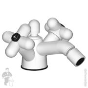 Смеситель для биде Fantini I Balocchi 60290562F двухзахватный, донный клапан, черный матовый