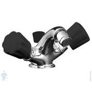 Смеситель для биде Devon&Devon Black Morris DDMRBL320CR донный клапан, цвет хром/черный