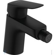 Смеситель Hansgrohe Logis для биде, однозахватный, излив 70, с донным клапаном, черный мат. 71204670