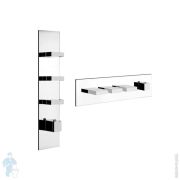 Смеситель Gessi Rettangolo 43026.031 встр., термостат, на 3 вых, гор/верт., внешняя часть, хром