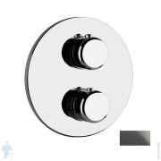 Смеситель Gessi Goccia 33846.124 для ванны/душа, встр., термостат, на 3 вых., внеш. часть, черн.мет