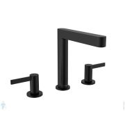 Смеситель Hansgrohe Finoris 76034670 для раковины 160, 3 отверстия, слив.клапан Push-Open, мат.черн