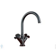 Смеситель для раковины Nicolazzi Elica 2236NEM87 двухзахватный, донный клапан, черный матовый