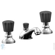 Смеситель для раковины Devon&Devon Black Morris DDMRBL300CR на 3 отверстия, д/к, хром/черный