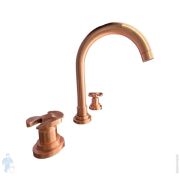 Смеситель для раковины Nicolazzi Elica 2208RA87 двухзахватный, на 3 отверстия, д/к, медный