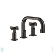 Смеситель Gessi Inciso 58111.299 для умывальника, на 3 отверстия, с донным клапаном, черный