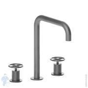 Смеситель для раковины Fantini Fontane Bianche на 3 отверстия, донный клап. Matt Gun Metal 47P5P007