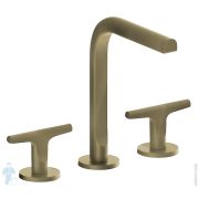 Смеситель для раковины Fantini Sailing 67P6J007W на 3 отверстия, двухзахватный, Matt British Gold