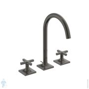 Смеситель Hansgrohe Logis для умывальника однозахватный, 110 Fine, с д/к черный мат. 71251670