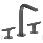 Смеситель для раковины Fantini Sailing 67P5J007 на 3 отв., двухзахватный, д/к, Matt Gun Metal