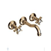 Смеситель для раковины Nicolazzi Dames Anglaises 185 мм,встраиваемый,двухзахватный,бронза 1477BZ18