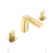 Смеситель Boheme Venturo для раковины, на 3 отверстия, двухзахватный, золото 150-G-TOUCH