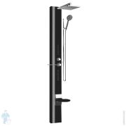 Душевая панель Novellini Line 1 220х2150 мм, LED, г/м, смес., сиденье, черный/серебро LINE1PVML-HJ