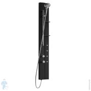 Душевая панель Novellini Z 190х1400 мм, г/м, смеситель, 2 полки, черный матовый ZETAVM-H