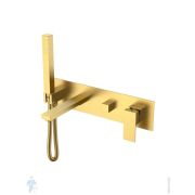 Смеситель Jacob Delafon Odeon Rive Gauche E21030-GLD-BL для раковины, высокий, д/клапан, черный/зол