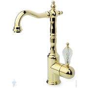 Смеситель Boheme Crystal 302-CRST для раковины, на 1 отверстие, однозахватный, бронза