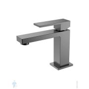 Смеситель Boheme Qubic 471-GM для раковины, на 1 отв, однозахватный, фикс излив, графит