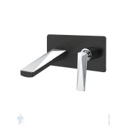 Смеситель Boheme Venturo 375-B для раковины, встраиваемый, однозахватный, черный+хром