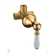 Дивертер Boheme Imperiale 623 для душа, встраиваемый, однозахватный, латунь, золото