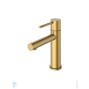 %Смеситель CEZARES RELAX RELAX-LS2-BORO 130 мм, для раковины,однозахватный,фиксир.излив,брашир.золото