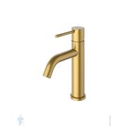 %Смеситель CEZARES RELAX RELAX-LS1-BORO 139 мм,для раковины,однозахватный,фиксир.излив,брашир. золото