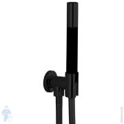 Душевой гарнитур CISAL Shower лейка, шланг 150 см, вывод с держателем, черный матовый DS01881340