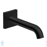 Излив Duravit C.1 для ванны 205 мм, накладка квадрат, черный матовый C15240009046
