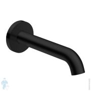 Излив Duravit C.1 для ванны 205 мм, накладка круг, черный матовый C15240010046