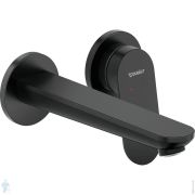 Смеситель для раковины Duravit Wave встраиваемый, однозахватный, излив 202мм, черный WA1070004046