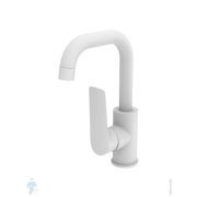 Смеситель для раковины ESKO Lagos White однозахватный, поворотный излив, на 1 отверстие LG26MW