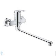 Смеситель для ванны Grohe EuroSmart поворотный излив, вынос 400 мм, однозахватный, хром 23992003