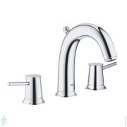 Смеситель для раковины Grohe BauClassic 20470000 двухзахватный, на 3 отверстия, д/к, цвет: хром