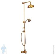 Душевая стойка Migliore RETRO с девиатором, декор витой рифленый/золото ML.RTR-36.219.D2.DO