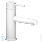 Смеситель NOBILI LIVE для раковины, однозахватный, нажимной донный клапан, белый мат. LV00418/3WM