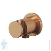Шланговое подключение RAVAK X07P708 круглая розетка, с держателем для душа, розовое золото