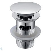 Донный клапан WasserKRAFT A024 Push-up для раковины с переливом, латунь, хром