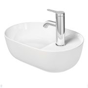 Раковина Duravit Luv 420х270 шлифованная, белая, выпуск с керамической крышкой 0381420000