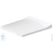 Сиденье для унитаза Duravit Viu с микролифтом, быстросъемное, белое/петли сталь 0021190000