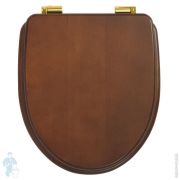 Крышка-сиденье Migliore MILADY с микролифтом, цвет:Noce/золото 20906