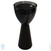 Раковина напольная ABBER 450х450х900 отдельностоящая, черный/черный мат. AT2703Onyx-Black