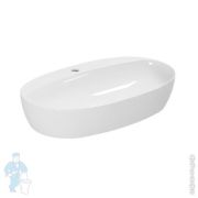 Умывальник Azzurra Elegance (700х420х140) накладной, отв. под смеситель, белый ELLA070420CMBI