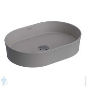 Раковина накладная BERGES Ego SL 181612 овальная, 550х380х115 без отв. под смеситель, мат. серый