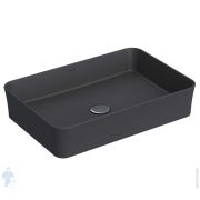 Раковина накладная BERGES Ego SL 181029 прямоуг., 550х380х115 без отв. под смеситель, мат. антрацит