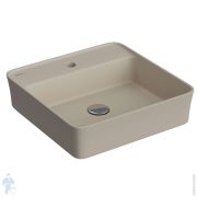 Раковина накладная BERGES Ego SL 182074 квадратная 450х450х115 с отв. под смеситель, мат. жасмин